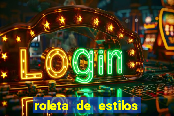 roleta de estilos de roupas